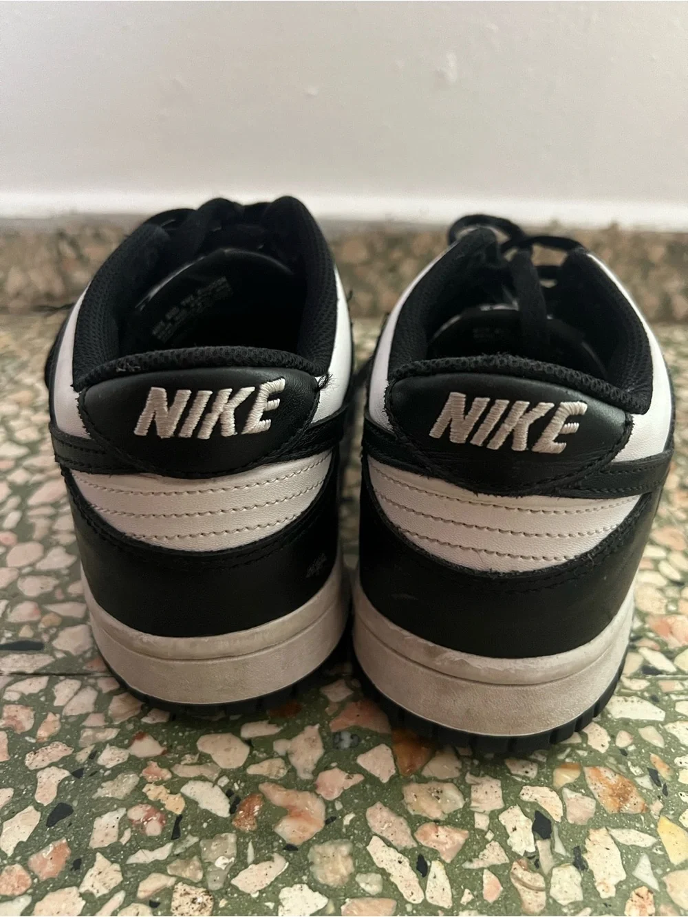 Black & White Low-Top Athletic Sneakers - Big Kids size 7